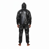 Traje de Sauna Negro de Poliéster Ecológico de Alta Resistencia, Personalizable, para Hombres y Niños, para Pérdida de Peso, Ejercicio y Adelgazamiento, en Oferta