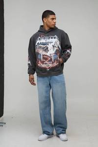 Men's <b>Custom</b> Screen Printing Pullover Hoodie Premium Cotton Fleece Casual Men's Sweatshirt With <b>Custom</b> Logo Supplier OEM - Product Image 5