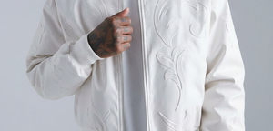 Chaqueta Bomber Varsity de Cuero Genuino con Letras Grabadas y Forro de Lana para Hombre, Abrigo de Invierno con Cremallera Frontal y Logotipo Impermeable, Venta al por Mayor Personalizada - Product Image 5