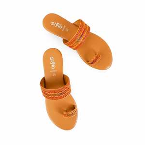 Sandalias De Tacón Informales Mostaza CL1907 - Product Image 1