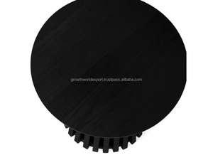 Mesa Auxiliar Moderna Negra con Listones, Mesa de Pedestal con Diseño Calado para Decoración de Sala de Estar, Mesa de Acento Negra Contemporánea 2026 - Product Image 4