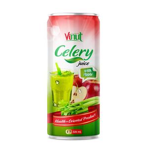 Jus de céleri biologique sain en conserve 325 ml, saveur mangue, boisson santé, fabricant de boissons OEM ODM, marque privée - Product Image 1
