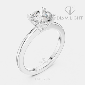 Bague solitaire en or blanc 14 carats, couleur F+, clarté VS+, bague de fiançailles minimaliste, diamant de laboratoire certifié IGI, taille ronde 1,50 carat - Product Image 2