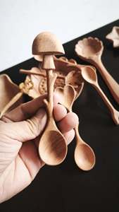 Juego de Cucharas de Madera con Mango Largo de Vietnam, Utensilios de Cocina Ecológicos de Madera Vintage para Fiestas, Restaurantes y Servicios de Catering al por Mayor - Product Image 5