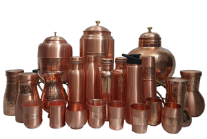 Botella de Agua de Cobre Martillado de Lujo, Botella Ayurvédica para Bienestar, a Prueba de Fugas, Botella de Hidratación de Diseño - Product Image 6