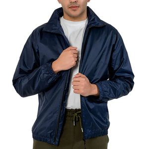 Dernier style de vestes coupe-vent pour hommes, style racer, streetwear, imperméables, coupe-vent, fermeture éclair, doublure en coton, devant zippé - Product Image 2