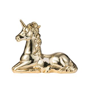 Figurine Licorne Dorée 11x4.5x9 cm, Design Flora et Fauna, Décoration d'Intérieur Originale et Créative - Product Image 2