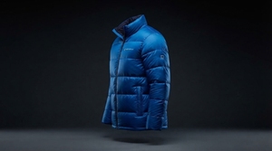 Veste matelassée à capuche bleue pour homme, col montant, chaude, imperméable, légère, pour l'hiver et les activités de plein air, One Apex - Product Image 3