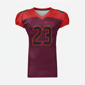 เสื้อฟุตบอลอเมริกันทีมแบบกำหนดเอง แขนสั้น น้ำหนักเบา ระบายอากาศได้ดี แห้งเร็ว ชุดฝึกซ้อมคุณภาพสูงสำหรับผู้ชาย ปี 2026 - Product Image 1