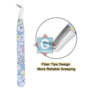 Pinzas de Acero Inoxidable con Punta de Fibra para Extensiones de Pestañas, con Color y Logotipo Personalizados - Product Image 4