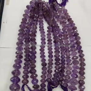 Bolas de amatista Africana Natural hechas a mano de alta calidad, cuentas de esfera redonda de piedra de amatista perforada para hacer cabujones de joyería - Product Image 4