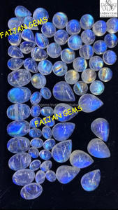 Pierre de lune arc-en-ciel blanche naturelle Rondelle Micro perles de cristal à facettes Toutes les tailles Mix Shape Pierres précieuses en vrac pour bijoux Pendentif - Product Image 2