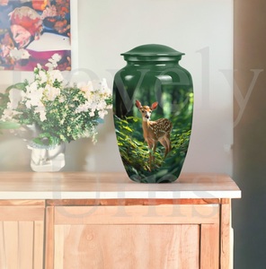 Deer cremation urn cremation remembrance vessel for human ashes <b>memorial</b> <b>keepsake</b> decorative tribute urn - Product Image 2