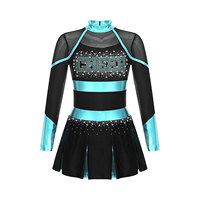 Costume de pom-pom girl pour femmes et filles, uniforme de cheerleading pour adultes, ensemble 2 pièces, débardeur, jupe plissée, bicolore, léger, pour l'entraînement