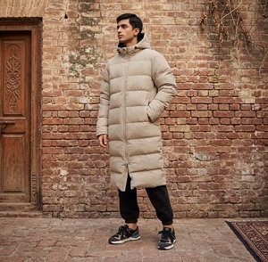 Veste matelassée longue à capuche pour homme, personnalisée, doudoune sans manches, manteau d'hiver décontracté, vêtements d'extérieur pour le voyage, fabricants OEM - Product Image 3