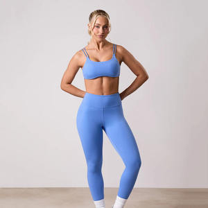 Soutien-gorge de sport pour femme, uni, dos croisé, maintien élevé, avec rembourrage amovible, séchage rapide, respirant, idéal pour le yoga et la gym - Product Image 6