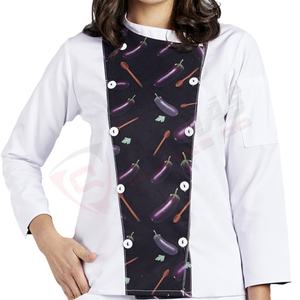 Femmes Cupcake-fantasy Printings Fashion-Cook Chef Restaurant-bar Uniformes de cuisine Manteaux à manches longues Chemise pour femmes - Product Image 6