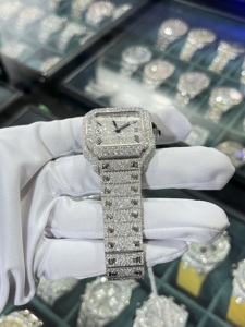 Reloj Cronógrafo Personalizado con Cristales de Zafiro y Moissanita, Acero Inoxidable, Resistente al Agua, para Hombre, Joyería de Lujo Estilo Hip Hop - Product Image 2