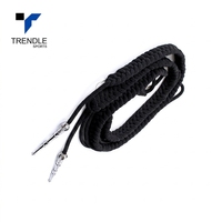 Cordon d'épaule en fil de soie noir, aiguillette, corde Zeek avec embouts métalliques pour usage cérémoniel en extérieur