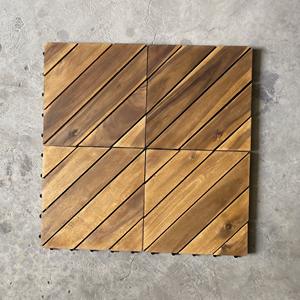 Dalles de terrasse en bois d'acacia vietnamien contemporaines, antidérapantes, imperméables, à emboîtement, pour extérieur, finition mate, surface huilée, 5+ - Product Image 2