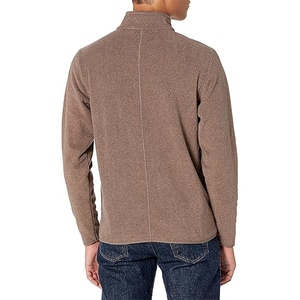 Chemise polaire décontractée pour homme 100 % polyester, zippée 1/4, manches longues, poche doublée, col montant, couleur unie, personnalisable, teinte unie - Product Image 5