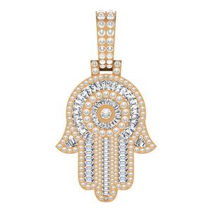Colgante Hamsa Talismán Amuleto de Buena Suerte Colgante Mano de Fátima Joyería Espiritual Colgante de Plata 925 Colgante de Protección Contra el Mal de Ojo Para Regalo - Product Image 5
