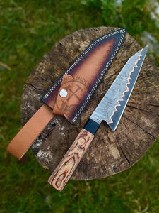 New Arrival Custom Handmade Copper Damascus Chef <b>Knife</b> Razor <b>Sharp</b> Blade Luxury Chef <b>Knife</b> for <b>Kitchen</b> Outdoor Gift Collection - Product Image 3