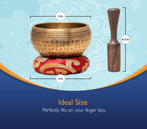 Cuenco de Sonido Nepalí Martillado a Mano para Yoga, Meditación, Mindfulness, Sanación y Equilibrio de Chakras - Product Image 4