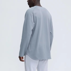 <b>Men</b> Long Sleeve T <b>Shirt</b> 100% Cotton Crew Neck Regular Fit Solid Blank Tee Breathable Casual Wear - Product Image 3