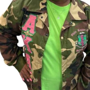 Veste camouflage verte pour femme, style décontracté, veste bomber légère, vêtements d'extérieur tendance, fermeture à boutons, vêtements élégants - Product Image 6