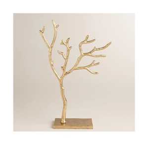 Abstract Gold Metal Ribbon Twist Sculpture Textured Concentric Loop Figurine Modern Tabletop Centerpiece White Marble Base - Product Image 1
