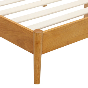 Últimos diseños de camas de madera 2024 con durabilidad inigualable Cama de plataforma de madera maciza moderna de mediados de siglo para muebles de dormitorio - Product Image 3