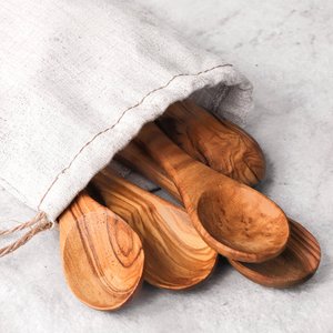 Juego de 6 Cucharas para Servir Arroz de Madera WOQI, Resistentes al Calor, Aptas para Lavavajillas y Microondas, Utensilios de Cocina que Protegen las Sartenes - Product Image 4