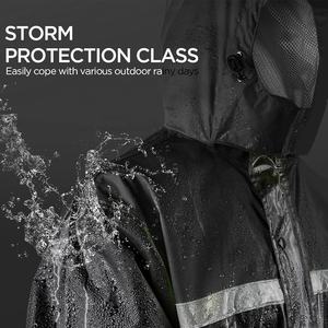 ชุดกันฝนสำหรับงานหนักพร้อมฮู้ดและโลโก้ตามสั่งกันน้ำและกันลมสำหรับสภาพแวดล้อมกลางแจ้งที่รุนแรง - Product Image 5