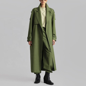 Abrigos de lana largos sin cuello para mujer, chaqueta de invierno para mujer - Product Image 2