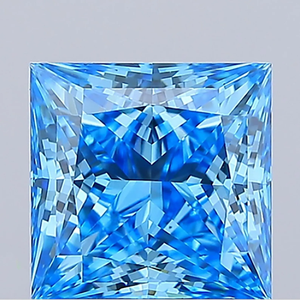 Diamant bleu fantaisie de taille princesse, cultivé en laboratoire, pierre brute de forme carrée pour la fabrication de bijoux - Product Image 2