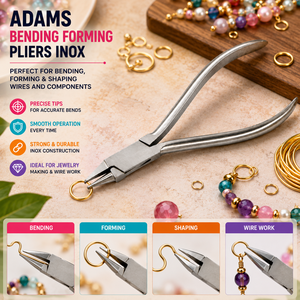 Pince à cintrer Adams INOX en acier inoxydable, outil de façonnage de bijoux en métal ZetomedPro - Product Image 5
