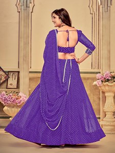 Collection moderne de Lehenga Choli en Georgette gaufrée à séchage rapide pour femmes, idéale pour toutes les saisons, spécial Navratri - Product Image 2