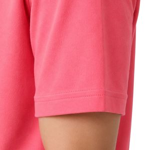 เสื้อยืดโอเวอร์ไซส์สีชมพูสำหรับผู้ชาย แขนสั้น ผ้าฝ้าย คอกลม พิมพ์ลายโลโก้ที่อก สไตล์ลำลอง สตรีทแวร์ ทรงหลวม แฟชั่นเสื้อผ้าฤดูร้อน - Product Image 6