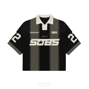 Maillot de football américain rétro personnalisé Glory Zone, coupe oversize en mesh, manches courtes, style streetwear, vente en gros - Product Image 5
