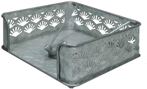 Porte-serviettes plat rustique de ferme en métal galvanisé personnalisé pour les cadeaux saisonniers ou la décoration intérieure - Product Image 5