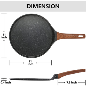 Multi-Purpose <b>Ceramic</b> Non-Stick Tawa Omelet Pan Heat Resistant Aluminum Alloy Handle Durable Scratch-Proof Surface Gas Induction - Product Image 3