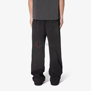 Pantalon de survêtement unisexe coupe droite pour l'hiver, avec braguette boutonnée, respirant, décontracté, personnalisable, fabrication OEM en gros - Product Image 2