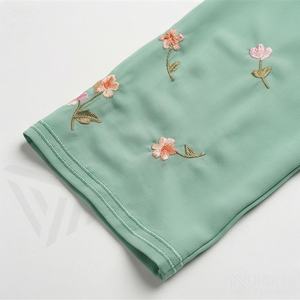 Abaya Modesta al por Mayor para Eid, Kimono Abaya para Niñas, Vestido Musulmán para Mujer, Bordado de Lujo con Flores Elegantes, Color Personalizado, Nueva - Product Image 5