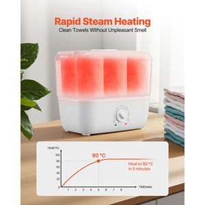 Calentador Facial Portátil, Vaporizador de Toallas Pequeño de 1.1 gal con Indicador de Clip, Calienta Rápidamente de 12 a 15 Toallas - Product Image 2