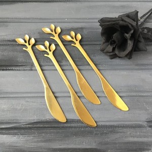 Decorative Brass Butter <b>Knife</b> Elegant Spreader for Butter Cheese Jam <b>Bread</b> Smooth Edge Handmade Kitchen Tableware Tool Home Use - Product Image 1