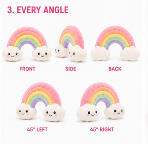 Coussin en peluche arc-en-ciel, coussin décoratif doux, coussin arc-en-ciel coloré et mignon pour la chambre des enfants, canapé, décoration cadeau - Product Image 4