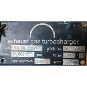 Turbocompresor Marino Modelo TCA-88 de Alto Rendimiento para Motores de Barcos Grandes, Usado, OEM, 10800 RPM - Product Image 5