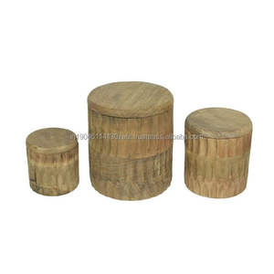 Juego de botes de madera de alta calidad para la organización del almacenamiento de la cocina del hogar, bueno para artículos decorativos de alimentos con accesorio de tapa de Acacia - Product Image 5