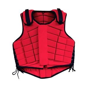 <b>Red</b> Neoprene Horse Riding Vest Sleeveless Waterproof With Velcro Closure Unisex Equestrian Safety Waistcoat - Product Image 4